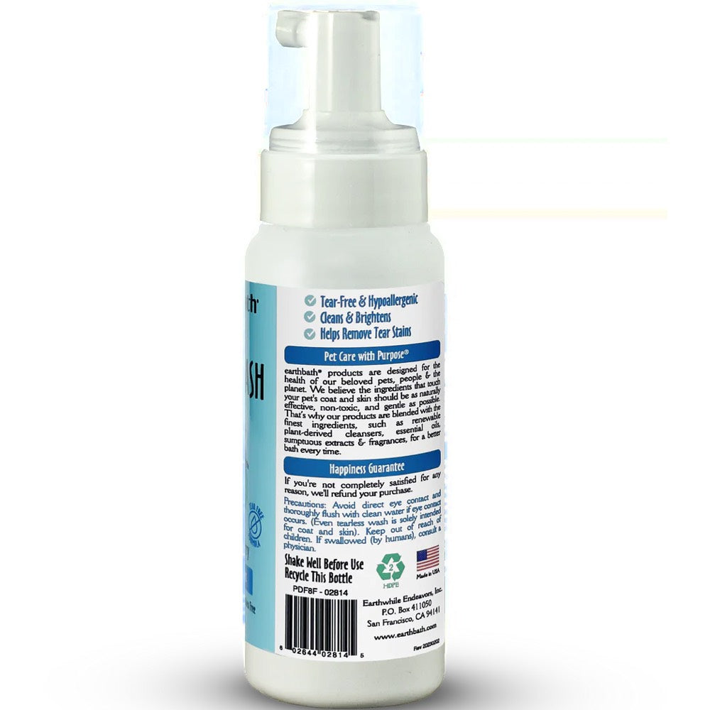 Earthbath Bilberry & Blueberry Foaming Facial Wash For Cats & Dogs 8oz