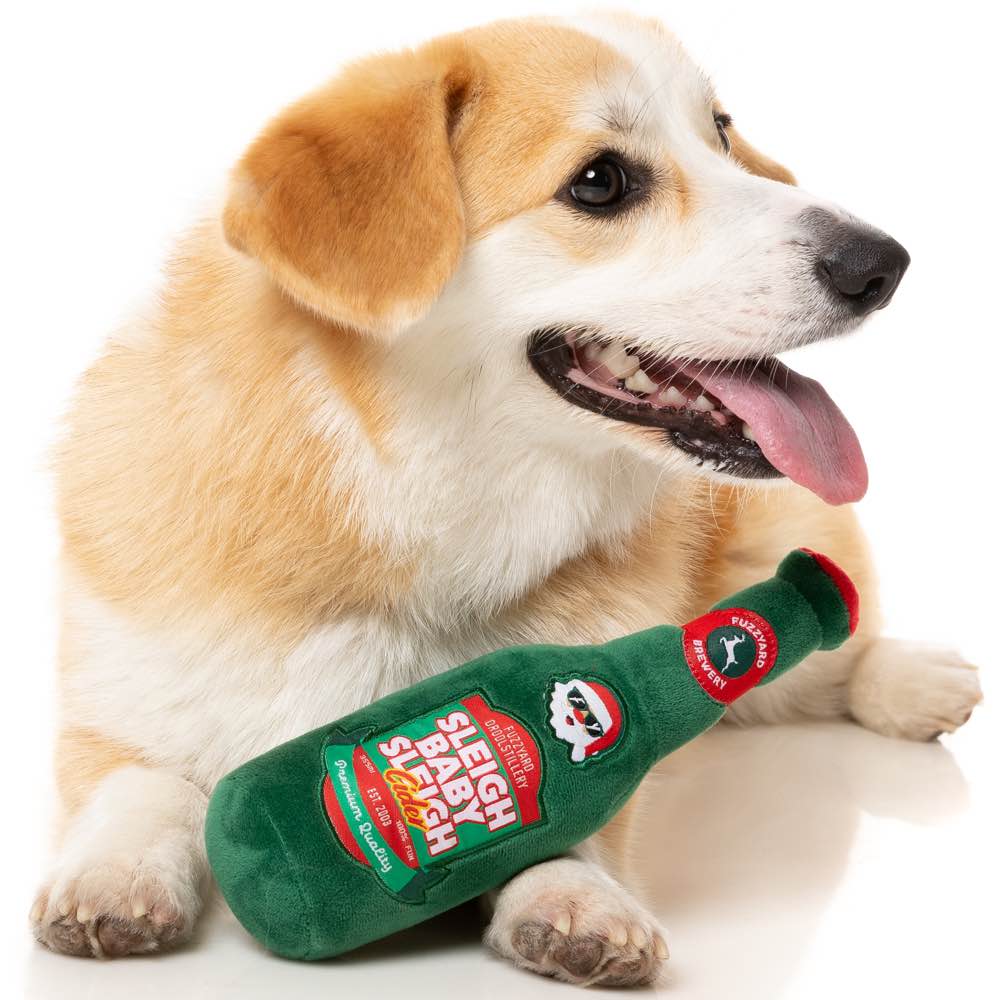 15% OFF: FuzzYard Christmas Sleigh Baby Sleigh Cider Plush Dog Toy