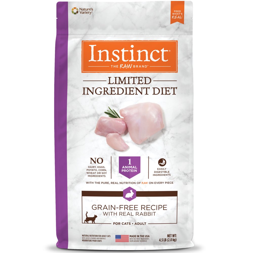 'FREE CANNED FOOD': Instinct Limited Ingredient Diet Rabbit Grain-Free Adult Dry Cat Food