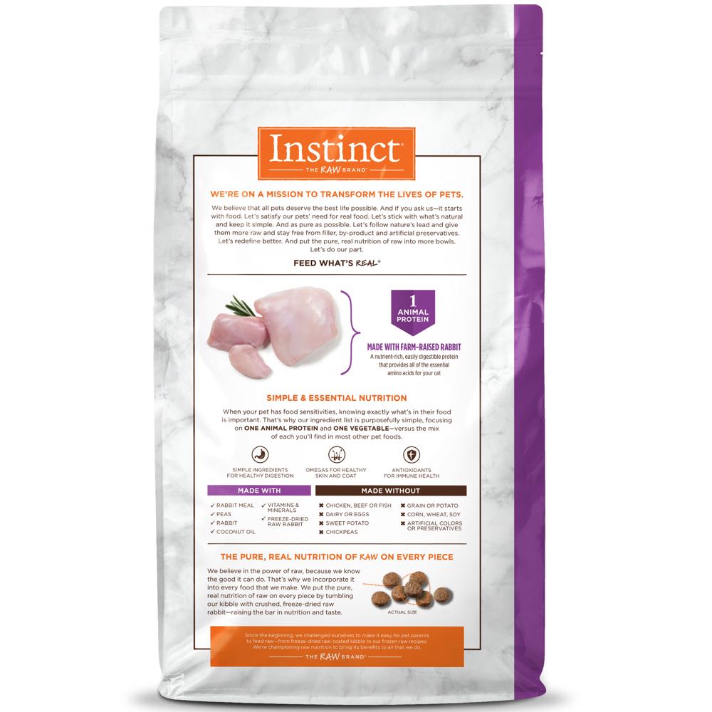 'FREE CANNED FOOD': Instinct Limited Ingredient Diet Rabbit Grain-Free Adult Dry Cat Food